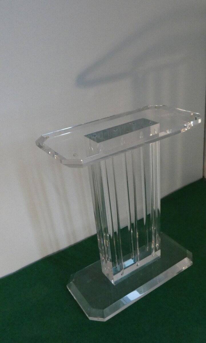 Sculptural base for acrylic glass table, Italy, 2000s