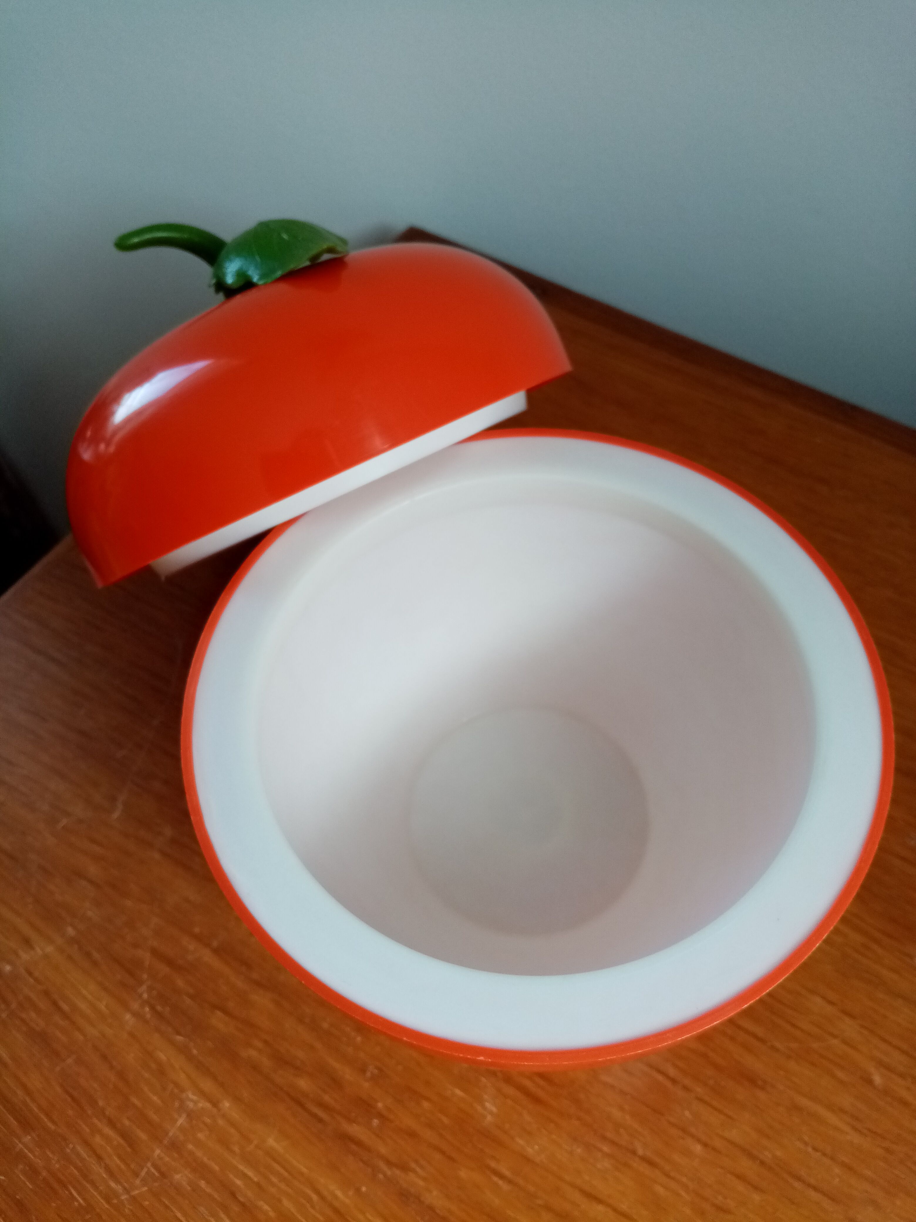 Vintage orange apple ice bucket