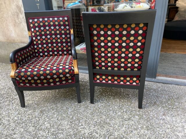 Pair of empire armchairs