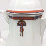 Service à café et à thé blanc Art déco, années 1930, ensemble de 12
