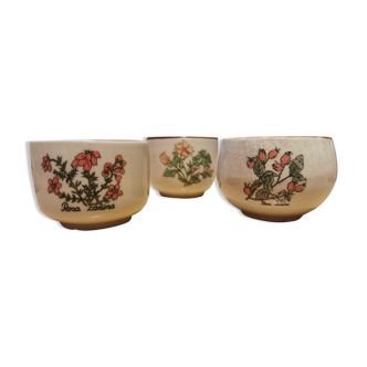 Set of 3 vintage coffee cups