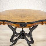 Antique Walnut Side Table with Veneered Top, 1890s
