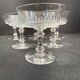 6 Baccarat coupes with small hollow stems