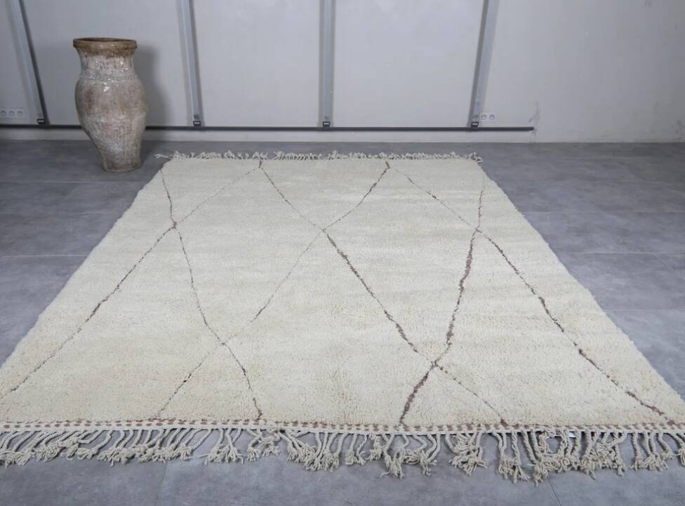 Incroyable tapis marocain - Tapis berbère - Tapis en laine - Tapis minimaliste - Tapis Beni ourain -
