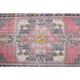 Vintage Turkish Oushak Handmade Wool Cotton Pink Area Rug 112x240