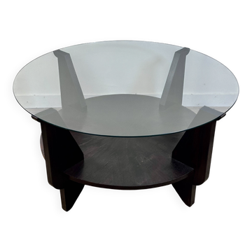 Table basse Art Déco en acajou 1930