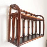 Vintage rattan wall shelf 1960