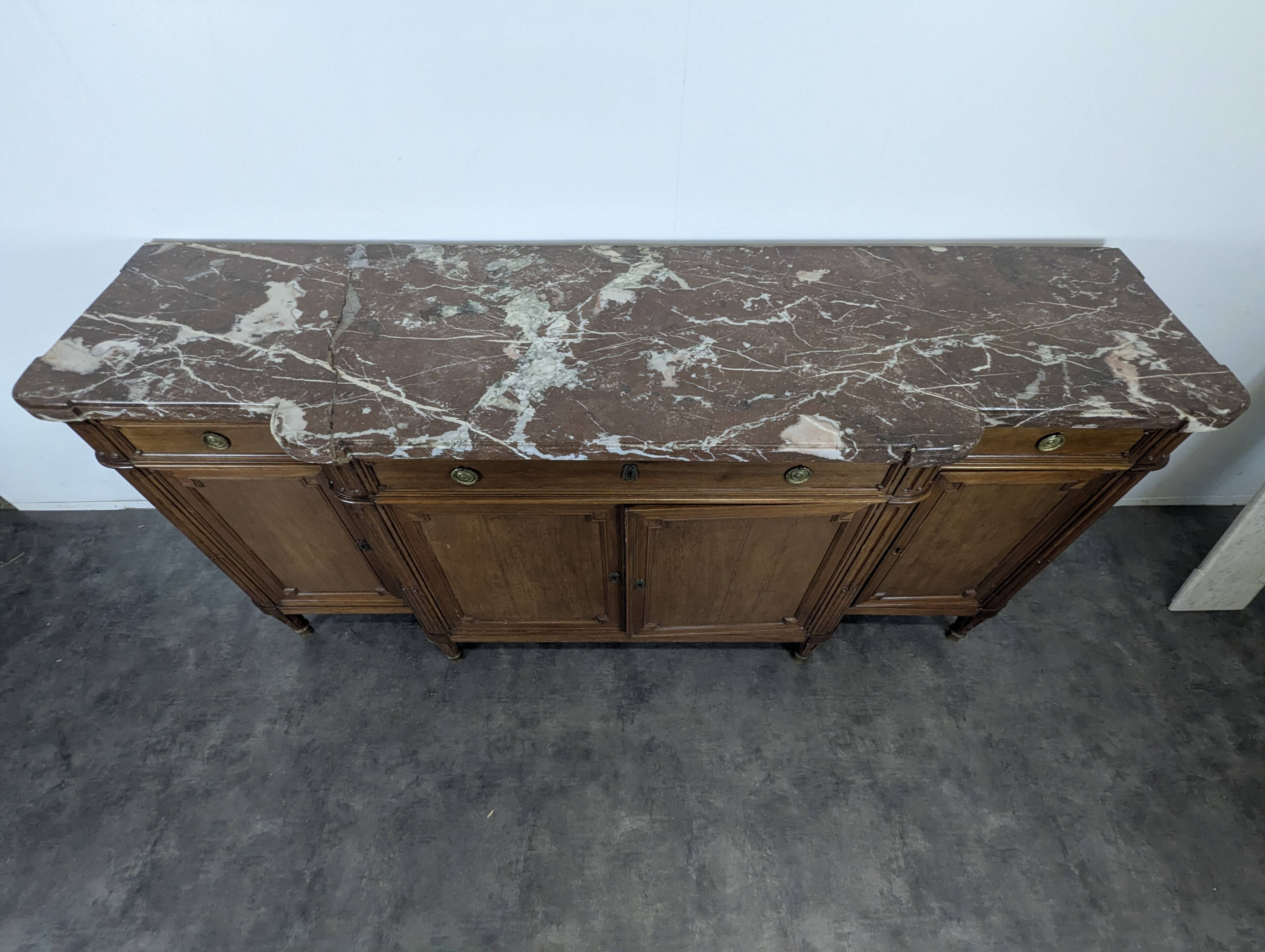 Louis XVI style enfilade in mahogany, late 19th century.