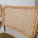 Paire de chaise Marcel Breuer cannage et tissu