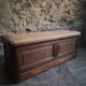 Antique French oak storage bench / blanket box, 1800–1850