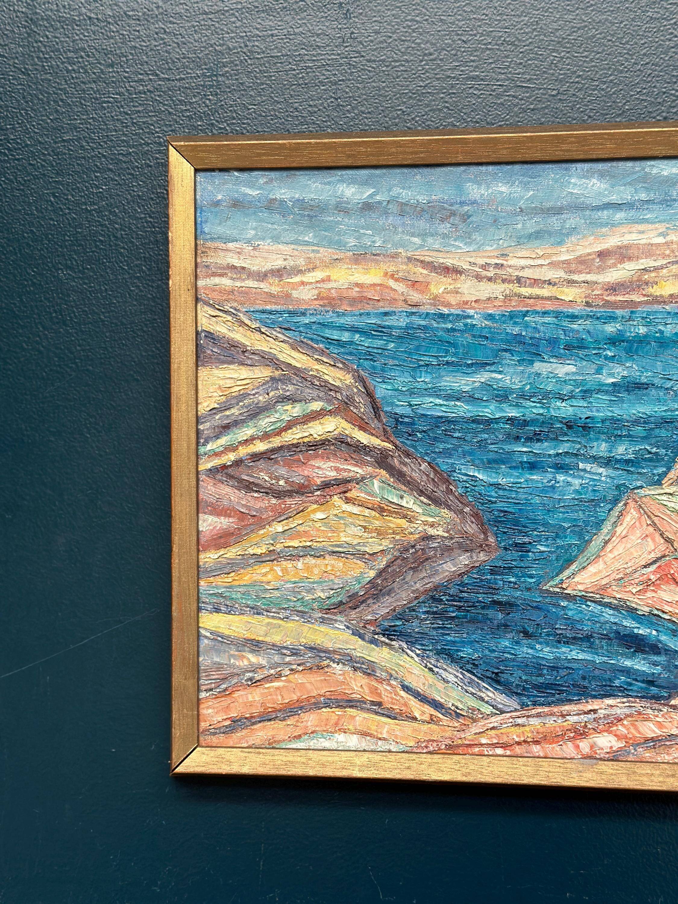 Original Swedish Oil on Canvas – “Sea View” by Alvar Andersson – Signed