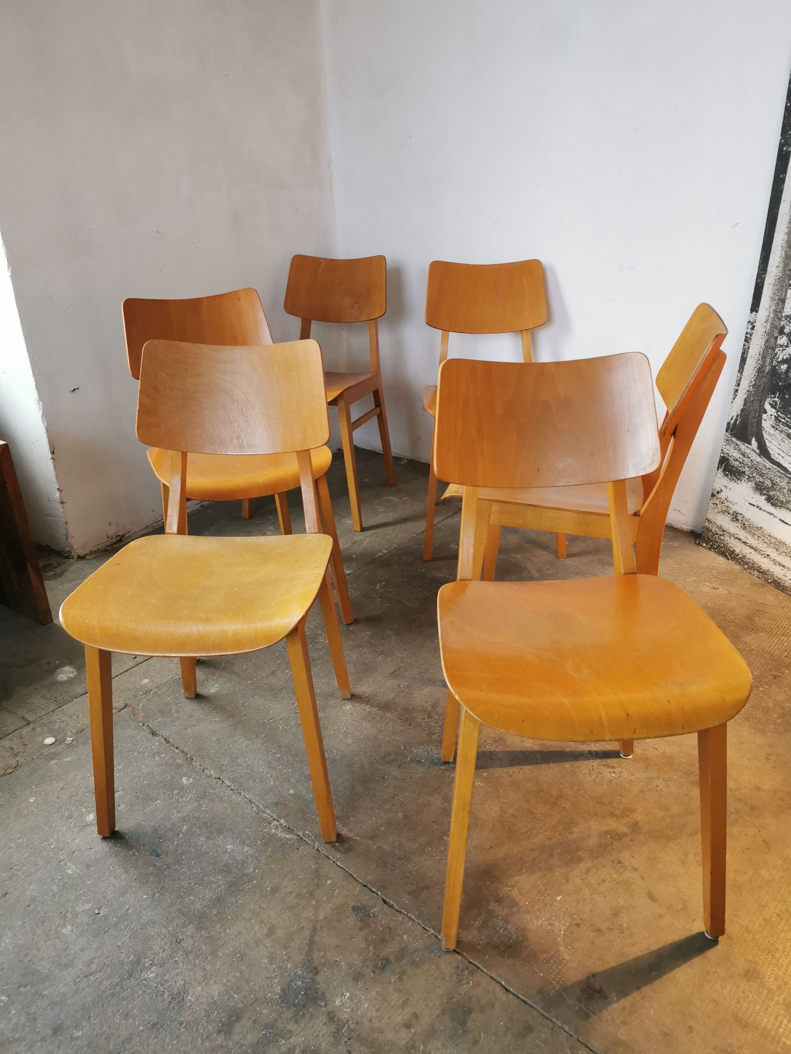 Set of 6 chairs from the 60s