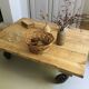 Coffee table on wheels