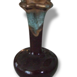 Foreign ceramic vase golden green and Brown