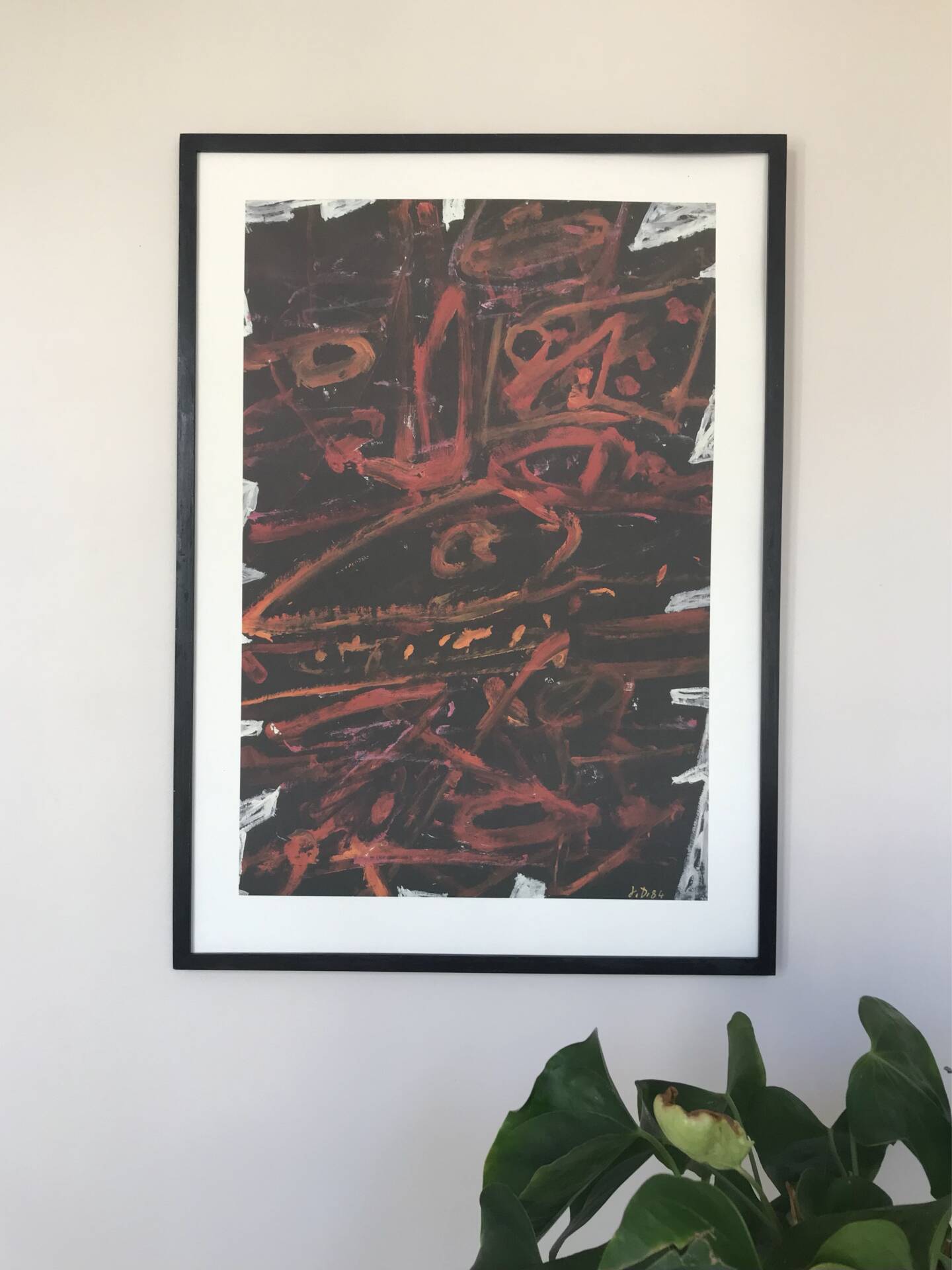 Lithographie originale de jean dubuffet signée et encadrée