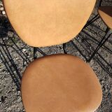4 vintage faux leather chairs