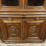 Rare Renaissance style museum library in carved oak circa 1850