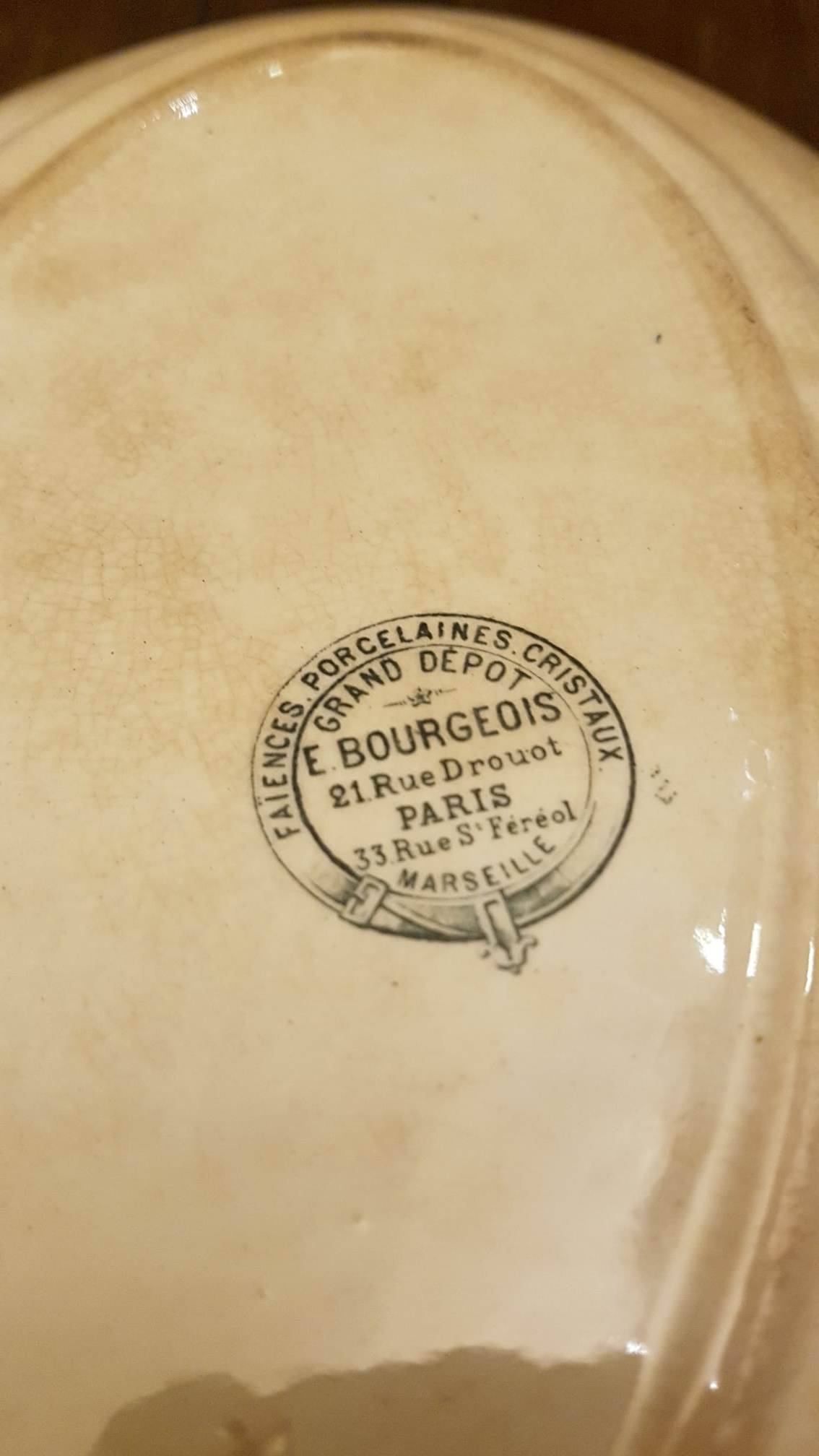 Oval dish in Iron Earth Emile Bourgeois