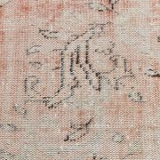 Blush Pink Muted Turkish Vintage Handmade Wool Carpet Rug, 191x316 Cm