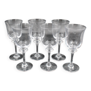 6 verres à eau modèle - cristal