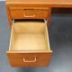 Mid-century Danish teak writing desk with brass details, 1960s