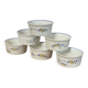 6 vintage porcelain ramekins with flowers