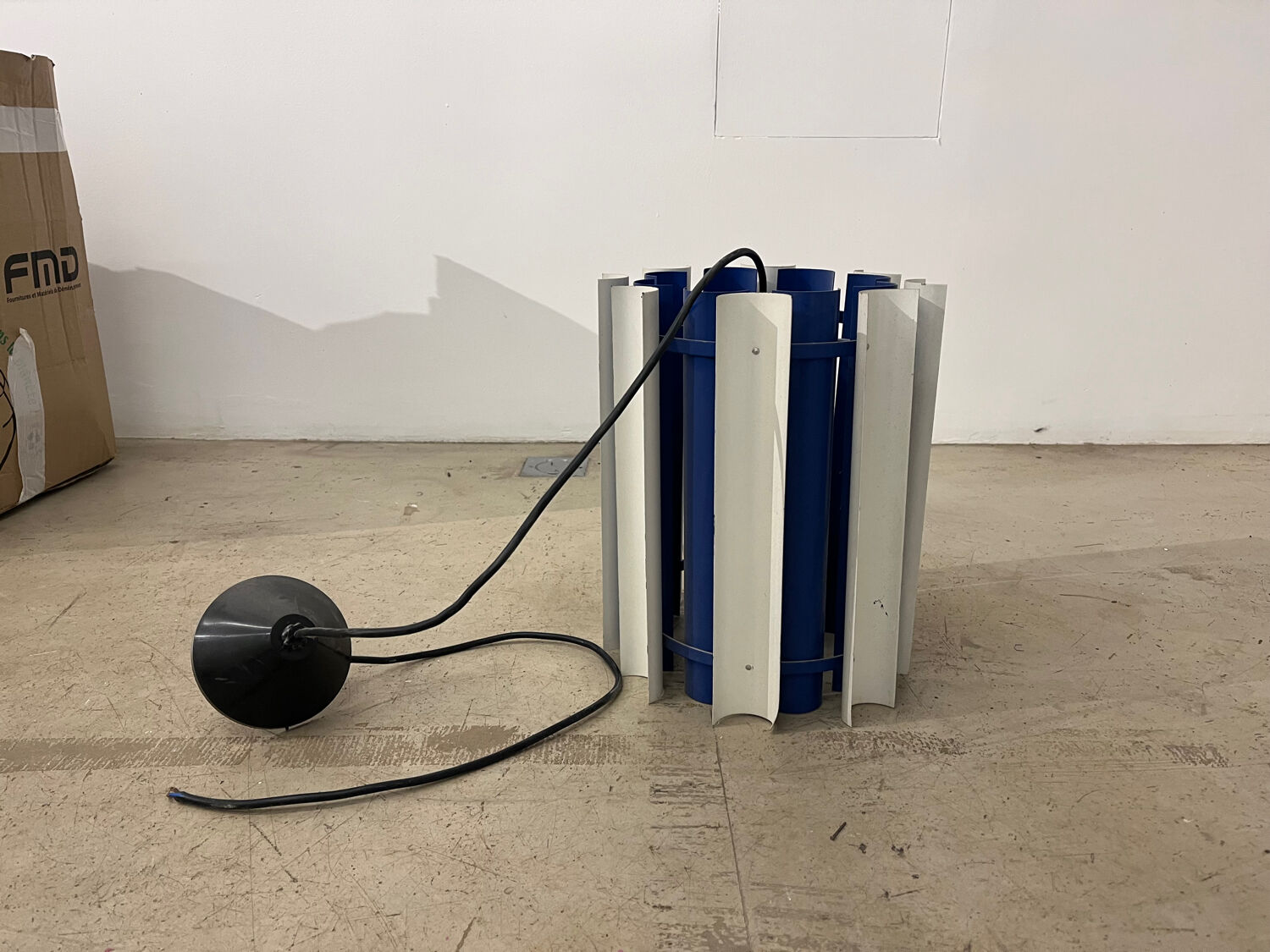 Yki Nummi ‘Mexique’ Lamp Suspension Vintage Bleu & Blanc Design