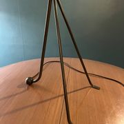 LIX Floor lamp base in raw steel with Caravan lampshade