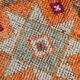 Tapis Couloir Vintage Anatolien Orange Motifs Géométriques, 83x367 Cm