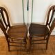 Pair of Art Nouveau curved wooden chairs, circa 1900 — Thonet style, ta