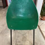 A shell chair by Pierre Guariche for Meurop, green, vintage 1960s