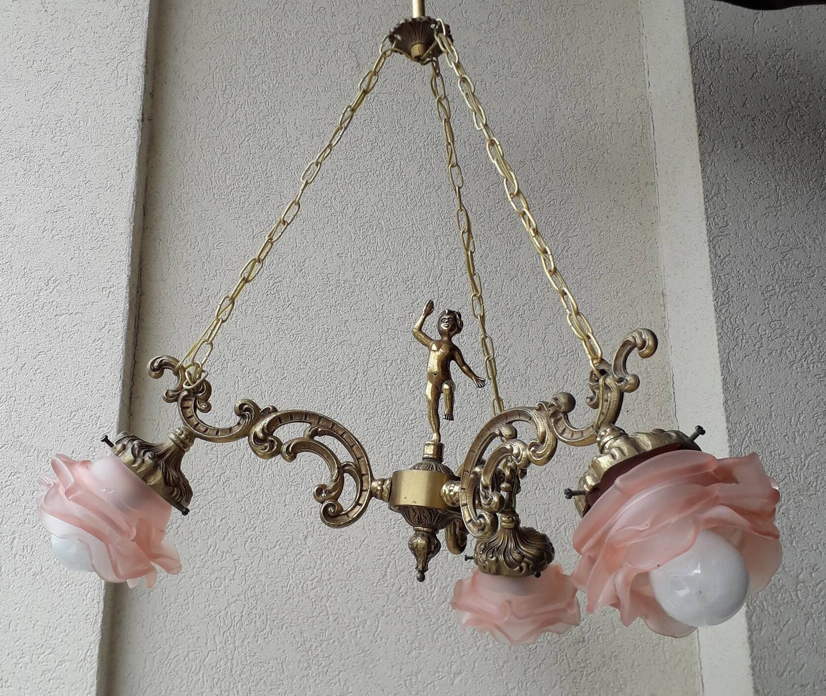 Chandelier or bronze pendant light