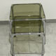 Table gigogne chrome et verre fumé lot de 2