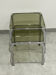 Table gigogne chrome et verre fumé lot de 2