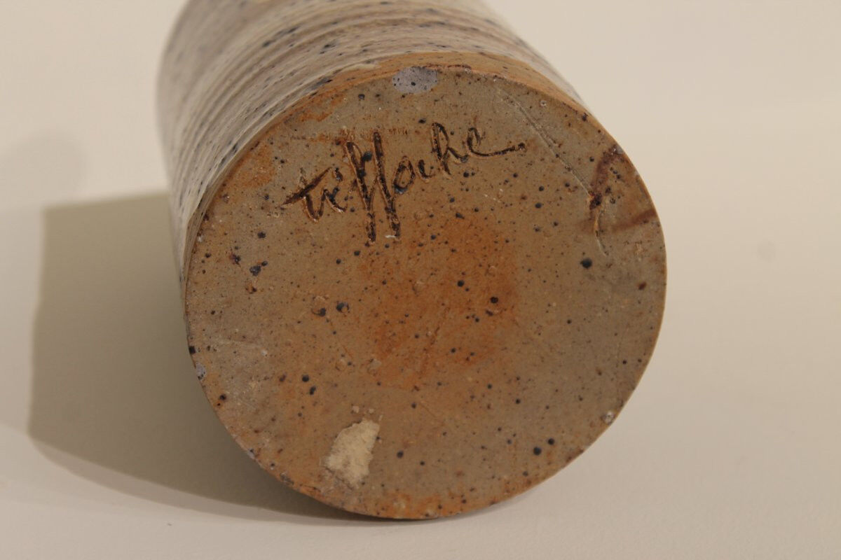 Pyrite stone bottle vase by Gustave Tiffoche