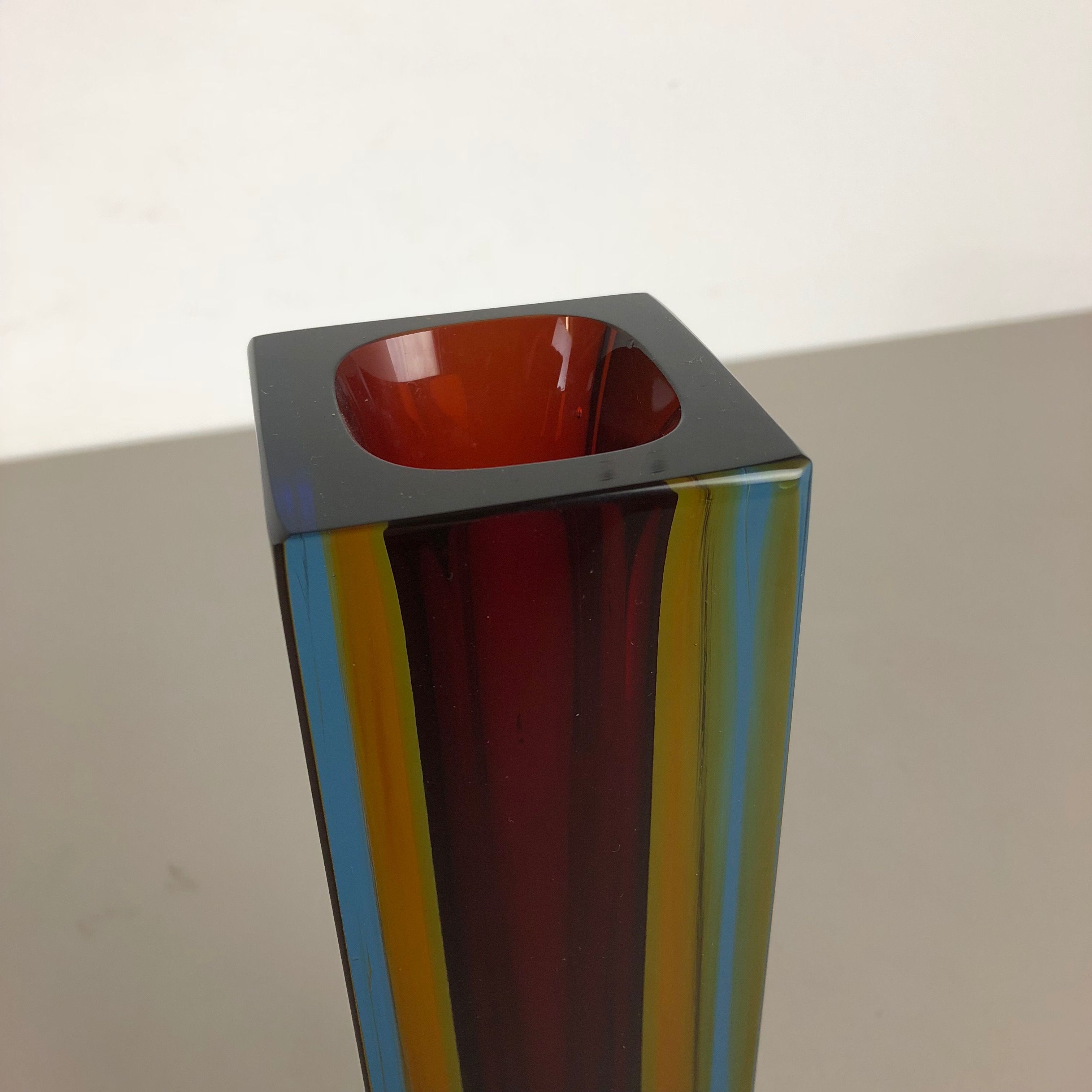 Murano glass sommerso vase designed by Flavio Poli, Italy, 1970s