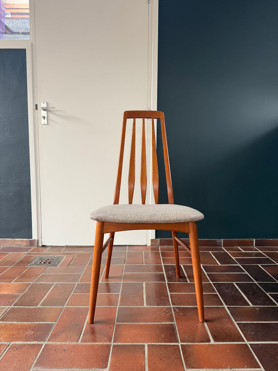 Six Vintage Wooden Dining Chairs Danish From Koefoed Hornslet