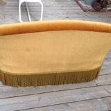 Yellow velvet toad sofa