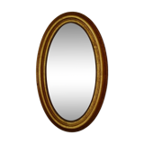 Miroir ovale doré