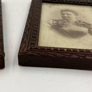 Wooden frame duo with relief