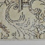 Tapis Persan Vintage Crème Fait Main, Élégance Florale Classique, 194x328