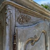 Old cabinet 18th century painted patinated