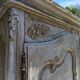 Old cabinet 18th century painted patinated