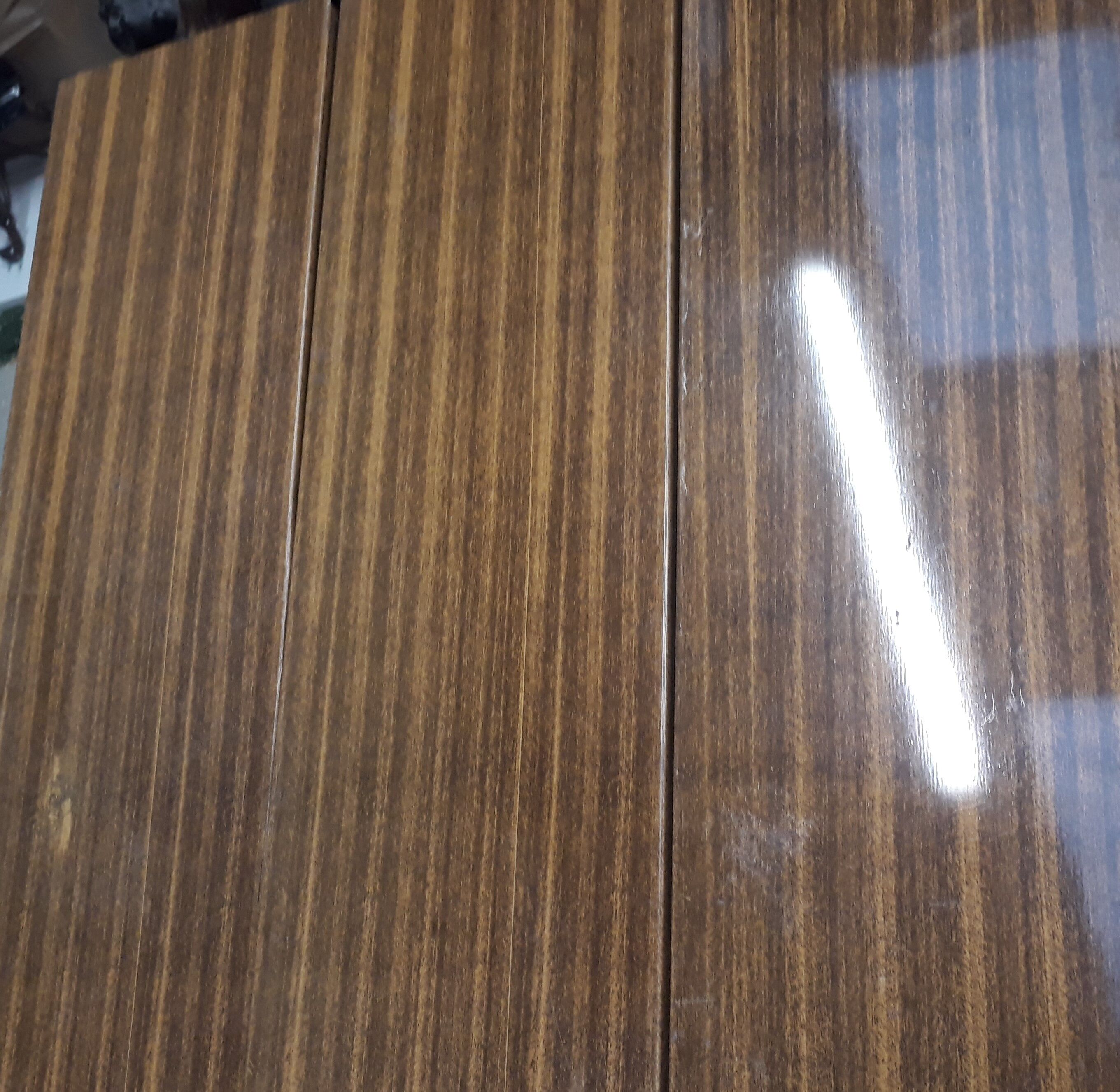 Etagere vintage string metal faux wood very deco 1960