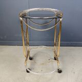 Vintage Italian brass bar cart, 1970s