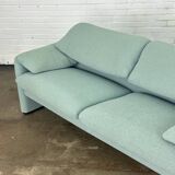 Canapé Cassina Maralunga turquoise / vert conçu par Vico Magistretti