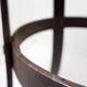 Pair of brutalist bar stools in oak and wrought iron, 1960s
