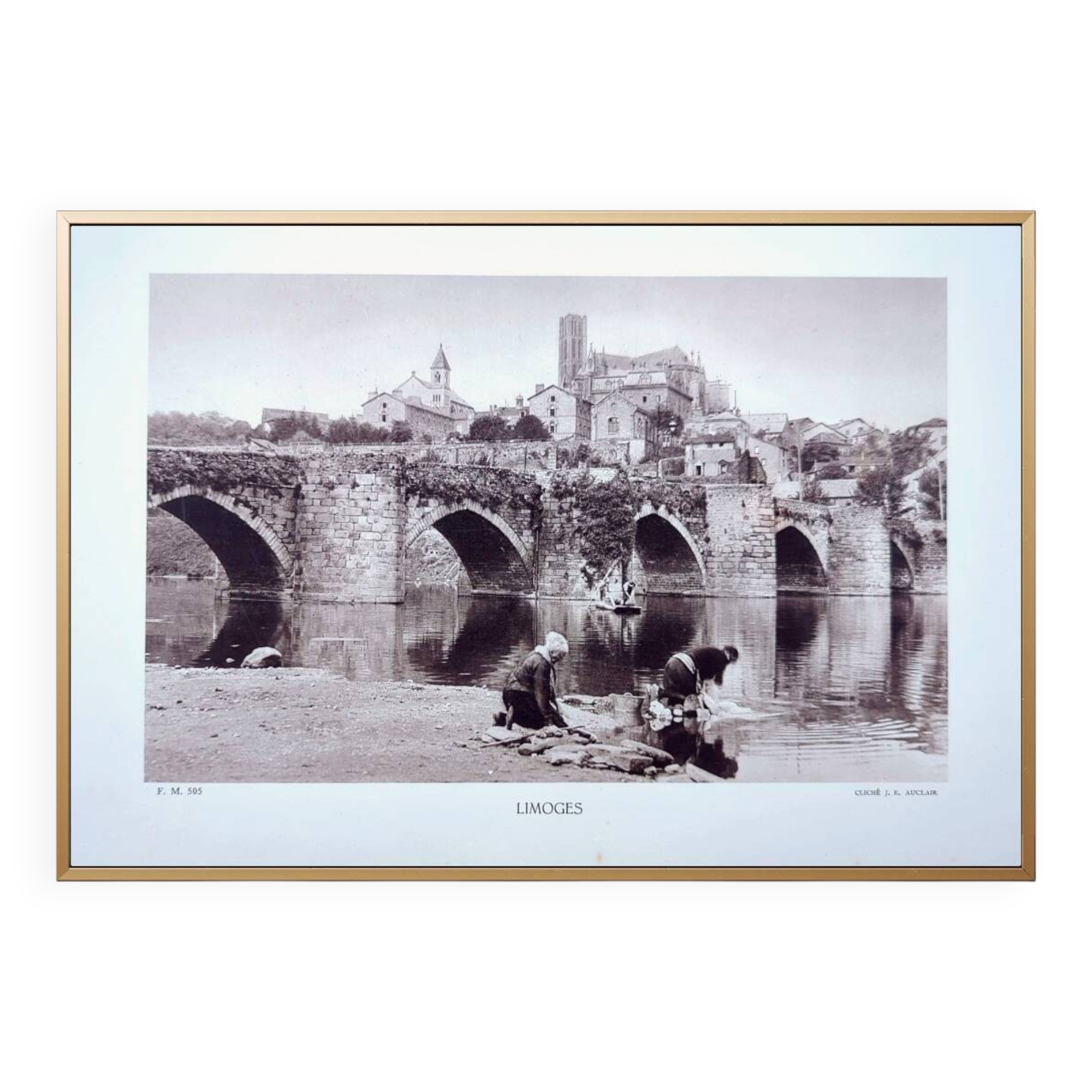 Limoges, Haute-Vienne, photo plate printed in 1942. By Auclair.