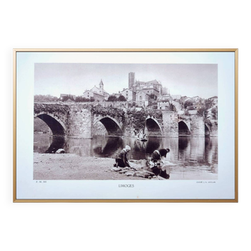 Limoges, Haute-Vienne, photo plate printed in 1942. By Auclair.