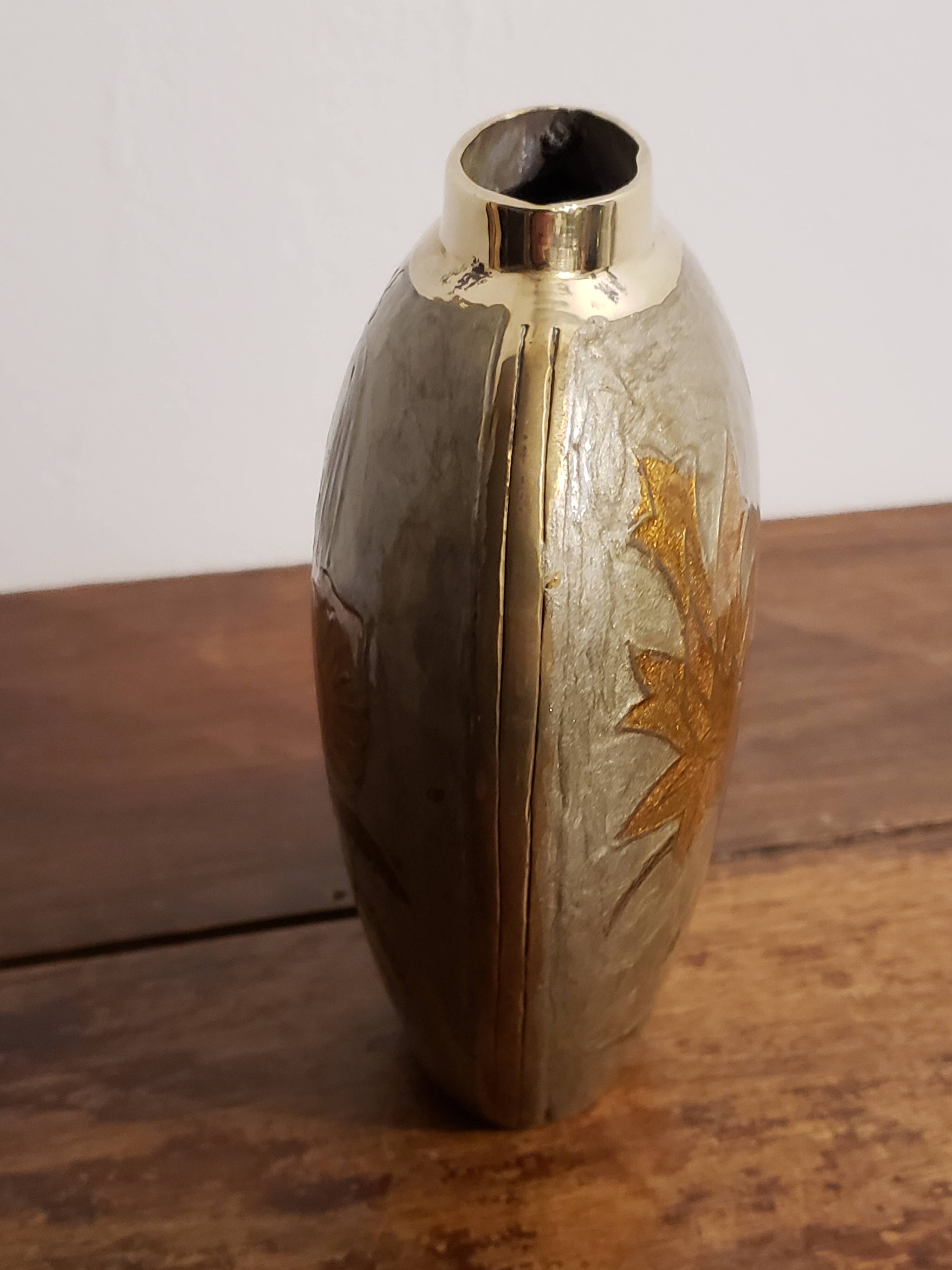 Small brass vase